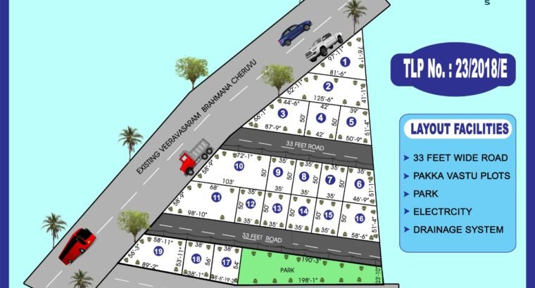 DTCP Approved Plots For Sale at Veeravasam to Marteru Lane (Penumantra Mandalam)