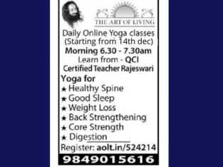 Daily Online Yoga Classes in Vijayawada