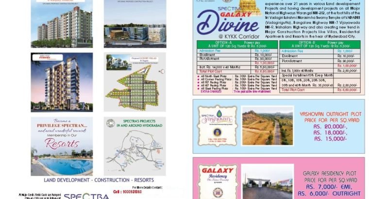 Residential Open Plots for Sale at Yadadri, Hyderabad.