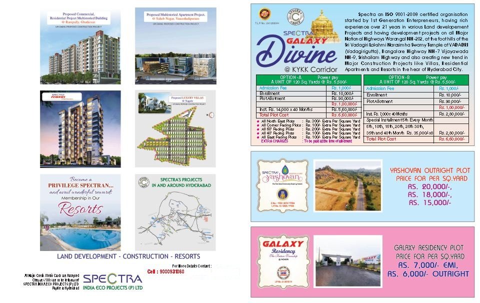 Residential Open Plots for Sale at Yadadri, Hyderabad.