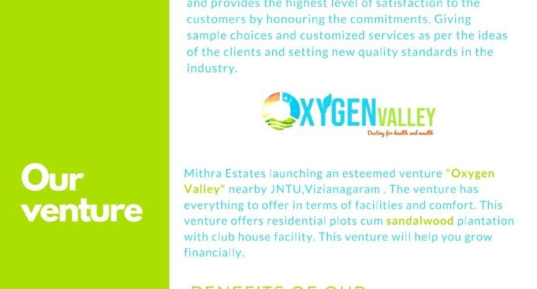 Farm Plots For Sale at Oxygen Valley, Near JNTU Engineering College, Vizianagaram.