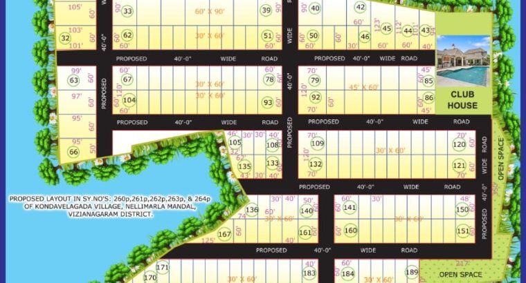 Farm Plots For Sale at Oxygen Valley, Near JNTU Engineering College, Vizianagaram.