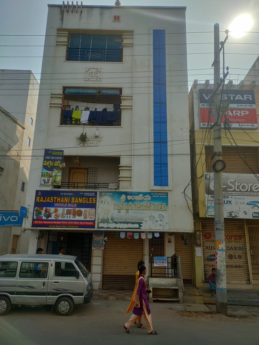 G +3 Commercial Building Space For Rent at Chinna Bazar Road, Srikakulam.