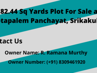 282.44 Sq Yards Plot For Sale at Thotapalem Panchayat, Srikakulam