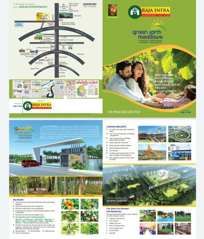 Green Farm Plots for Sale at Seriguda village, Balanagar mandal, Mahabubnagar District