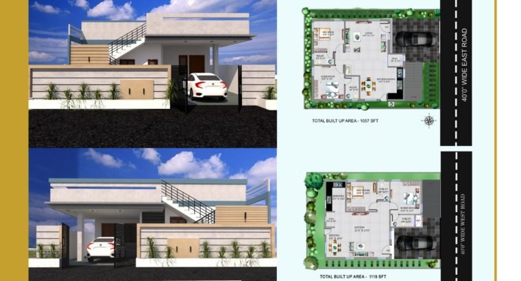 2BHK Independent Houses For Sale at Chollangi Near KAKINADA Smart City @ Yanam Road