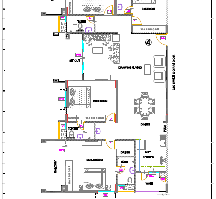 New 4 BHK Flat For Rent / Sale at Near AIIMS Hospitals, Mangalagiri.