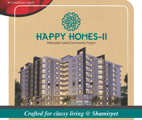2BHK and 3BHK Flats For Sale at HMDA Gated community, Shamirpet Hyderabad