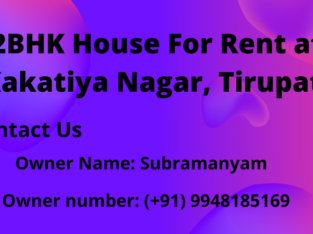 2BHK House For Rent at Kakatiya Nagar, Tirupati