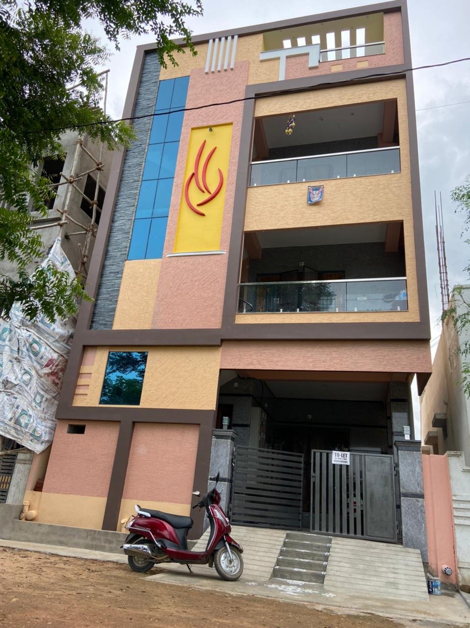 G +3 Building with 2BHK & 1 BHK Portions For Rent at Cherlopalli, Tirupati